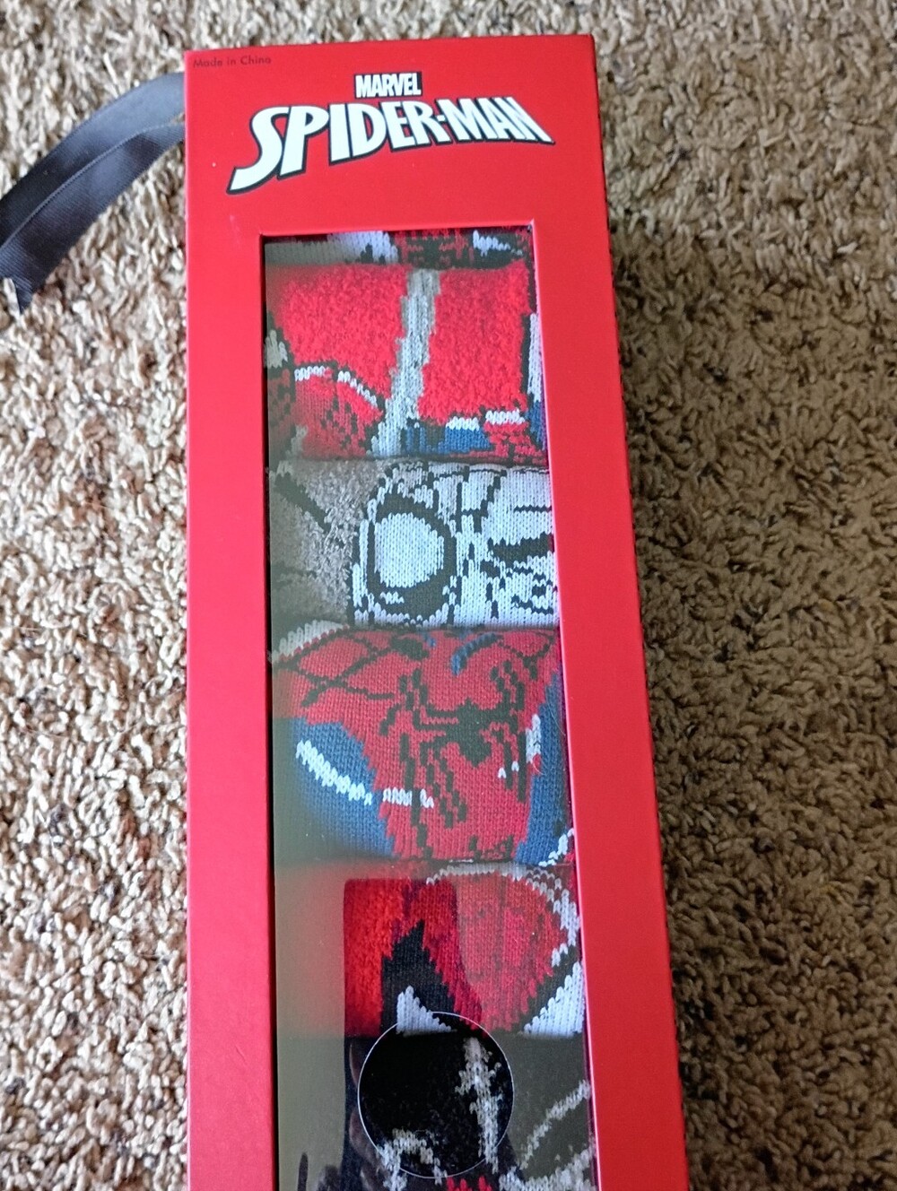 Marvel Red Black White Spider-Man Graphic Sock Pack